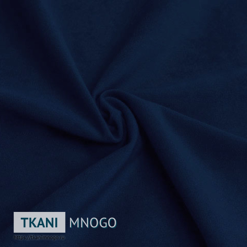 Фото ткани велюра “22” (однотонный синий)