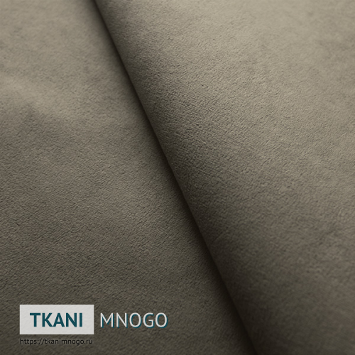 Фото ткани велюра “RS-7” (однотонный серый, бежевый)
